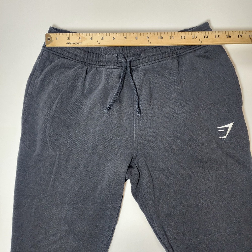 Gymshark Joggers Men Medium Black Sweatpants Tapered Athleisure Training Gym EUC - Picture 8 of 11